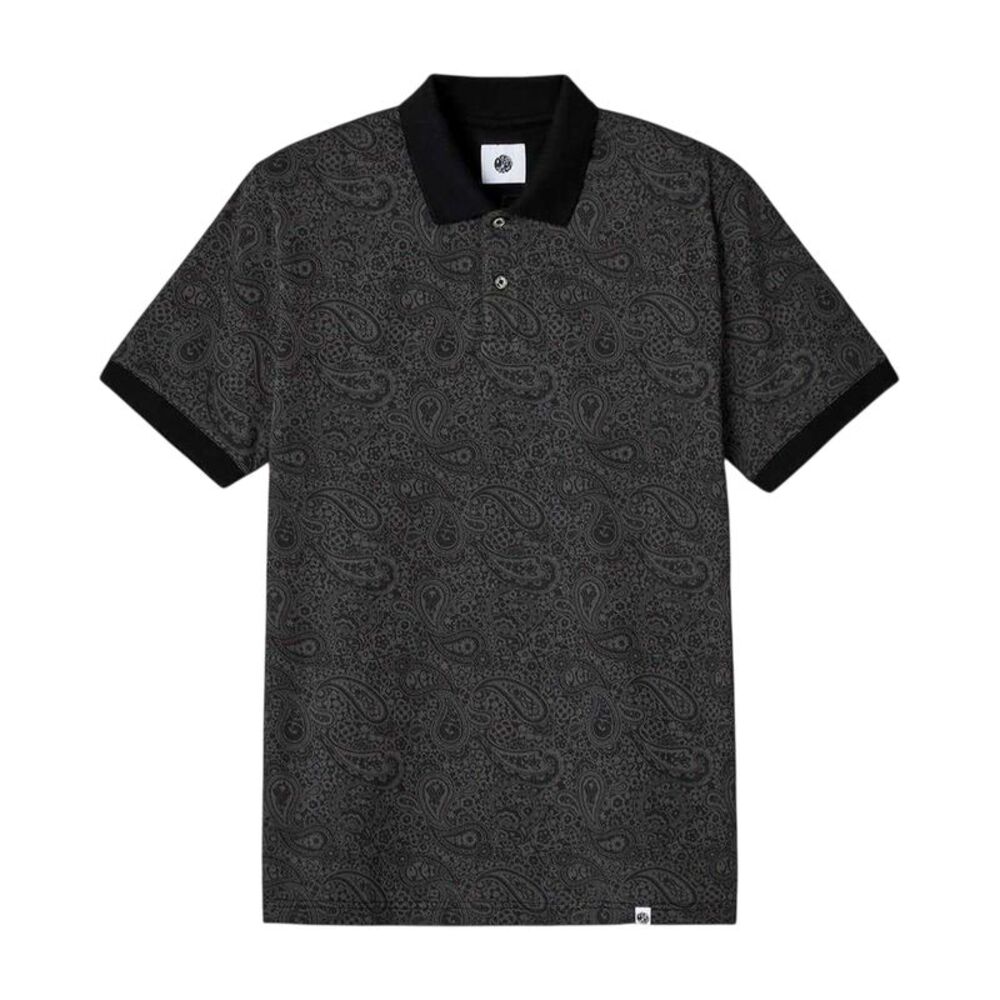 Pretty Green Mens Paisley Polo Shirt / Black